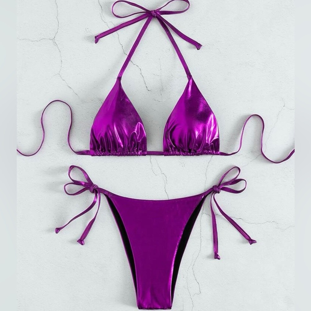 Metallic Purple Swimsuit